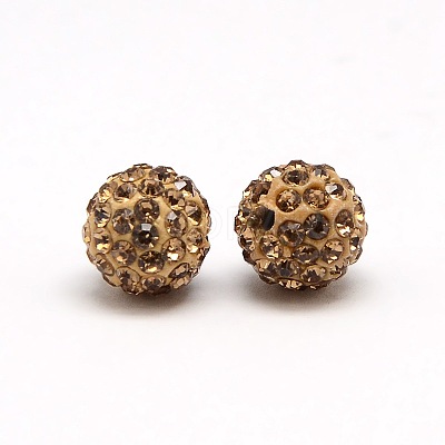 Polymer Clay Rhinestone Beads RB-A053-6mm-14-1