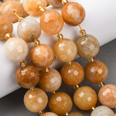 Natural Topaz Jade Beads Strands G-C249-A23-16MM-1