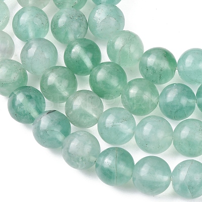 Natural Green Fluorite Beads Strands G-H343-D07-12mm-1
