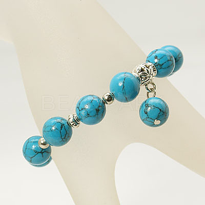 Fashion Gemstone Beaded Bracelets BJEW-JB00858-01-1