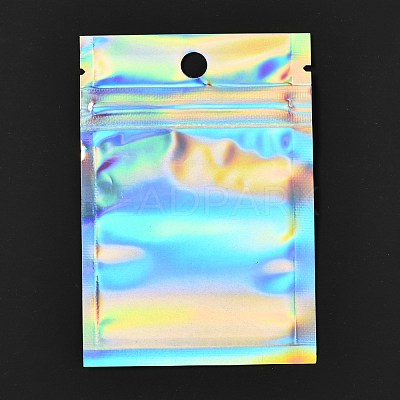 Rectangle Zip Top Plastic Glitter Holographic Bags OPP-I002-01A-1