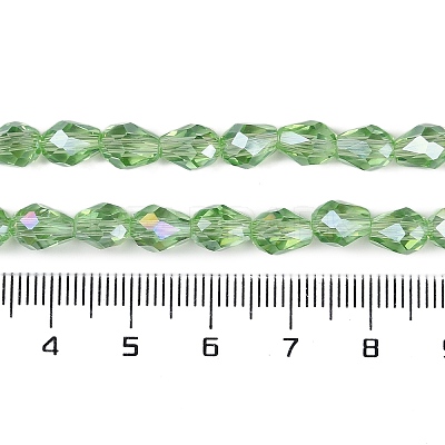 Transparent Electroplate Glass Beads Strands EGLA-N013-T10mm-B13-1