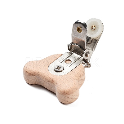 Beech Wood Pacifier Clip AJEW-M015-01B-1