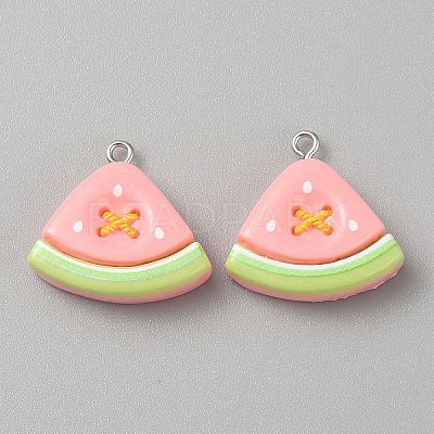 Opaque Resin Pendants CRES-CJC0011-004C-P-1