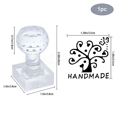 Clear Acrylic Soap Stamps DIY-WH0445-007-1