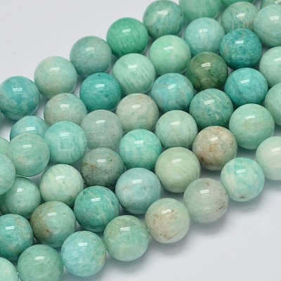 Natural Amazonite Beads Strands G-K068-03-12mm-1