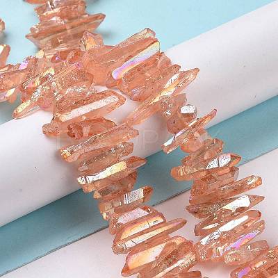 Natural Quartz Crystal Points Beads Strands G-K181-B23-1