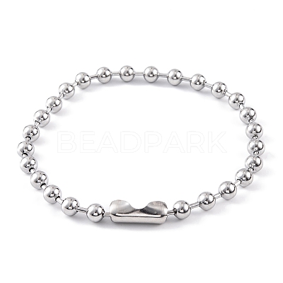 Non-Tarnish 304 Stainless Steel Ball Chain Necklaces for Women NJEW-G135-01A-P-1