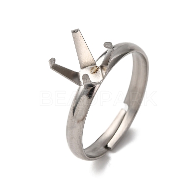 304 Stainless Steel Cuff Ring Components STAS-D372-01P-07-1