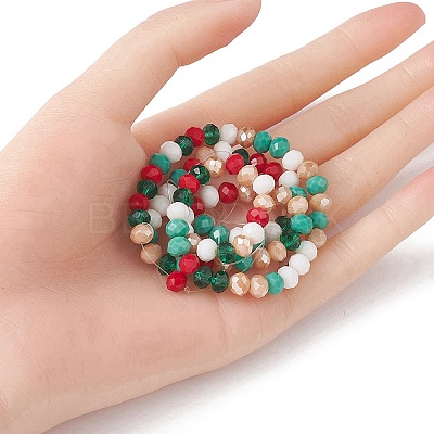Christmas Theme Glass Beads Strands GLAA-YW0001-82A-1