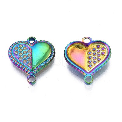 Rack Plating Rainbow Color Alloy Connector Rhinestone Settings PALLOY-N163-185-1