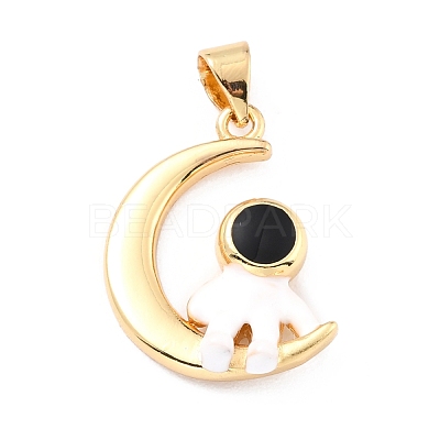 Brass Enamel Pendants KK-K250-24G-1