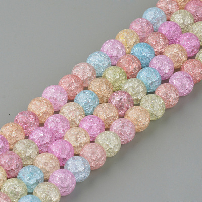 Synthetic Crackle Quartz Beads Strands X-GLAA-S134-8mm-20-1