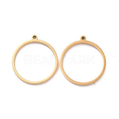 Ion Plating(IP) 304 Stainless Steel Open Back Bezel Polishing Pendants STAS-K208-15G-03-1