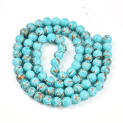 Baking Paint Glass Beads X1-DGLA-N010-10mm-03-1