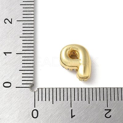 Brass Micro Pave Cubic Zirconia Beads KK-P290-61G-P-1