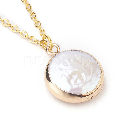Plated Natural Baroque Pearl Keshi Pearl Beads Jewelry Sets SJEW-JS00977-1