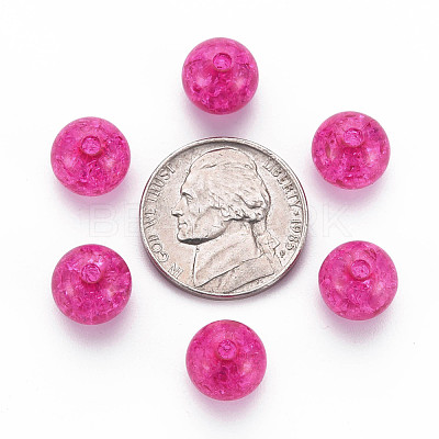 Transparent Crackle Acrylic Beads MACR-S373-66C-N17-1