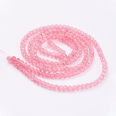 Spray Painted Crackle Glass Beads Strands CCG-Q001-4mm-03-1
