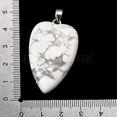 Natural Howlite Pendants G-F820-04P-08-1
