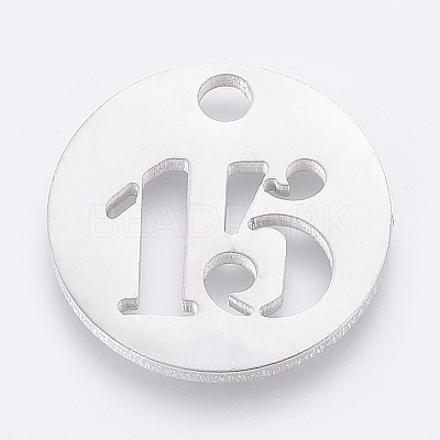 Non-Tarnish 304 Stainless Steel Pendants STAS-F233-15-P-1