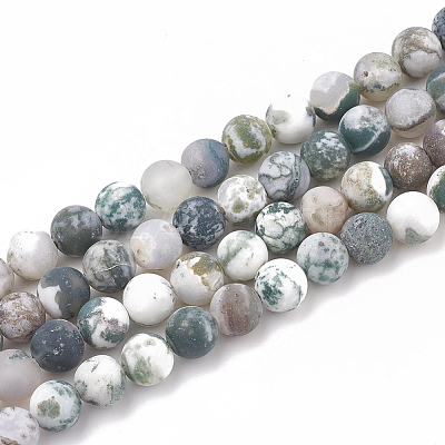 Natural Tree Agate Beads Strands G-T106-038-1