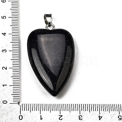Synthetic Blue Goldstone Pendants G-F820-04P-03-1