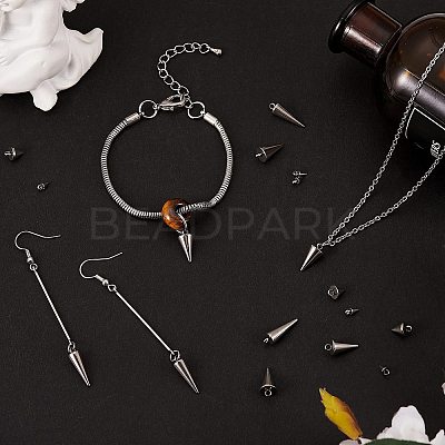 40Pcs 4 Style 304 Stainless Steel Pendants STAS-SZ0002-36P-1