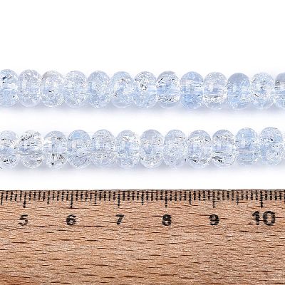 Crackle Transparent Glass Beads Strands GLAA-N069-02A-03-1