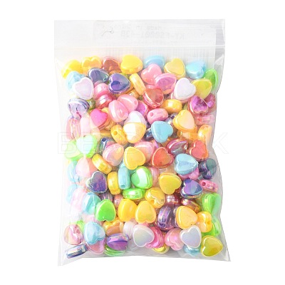 200Pcs 2 Colors ABS Plastic Beads KY-FS0001-42A-1
