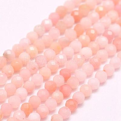 Natural Pink Opal Beads Strands G-F509-05-4mm-1