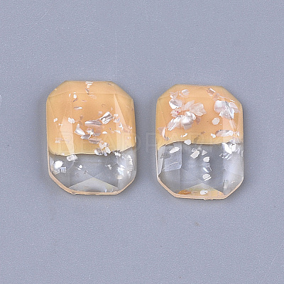 Two Tone Resin Cabochons X-CRES-T014-06J-1