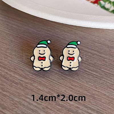 Christmas Theme Resin Stud Earrings FS-WG62E75-10-1