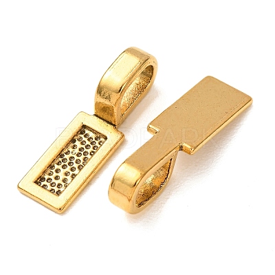 Tibetan Style Alloy Glue-on Flat Pad Bails TIBE-4710-AG-NR-1