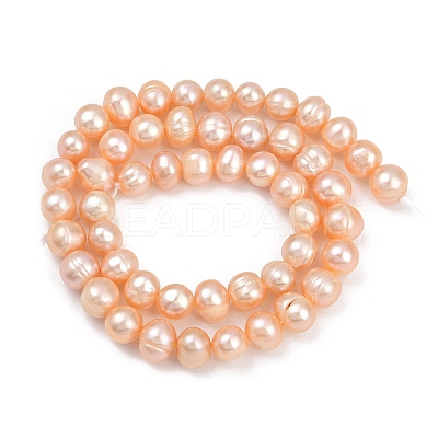 Natural Cultured Freshwater Pearl Beads Strands PEAR-I007-07X-09B-1