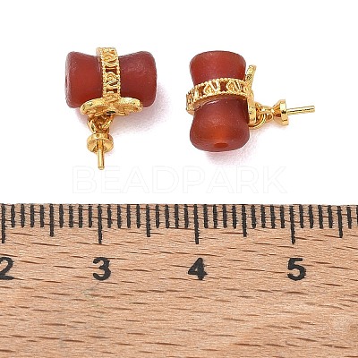 Natural Red Agate Cup Peg Bails GG-D002-07G-1