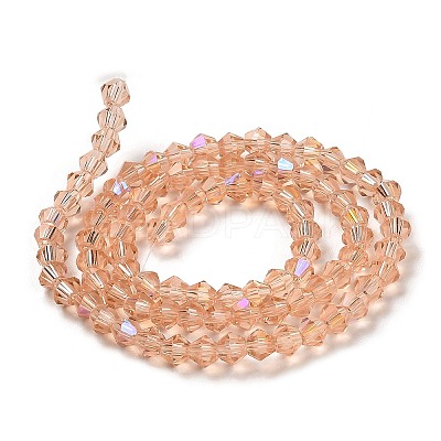 Transparent Electroplate Glass Beads Strands GLAA-F029-2mm-D15-1