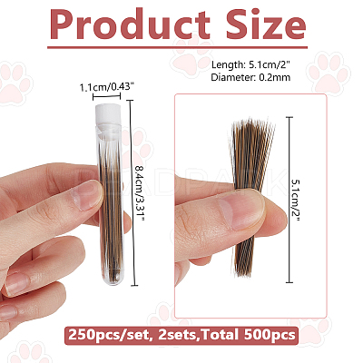 Plastic Simulated Animal Whiskers for Crafts Needle Felting DIY-WH0430-904B-05-1