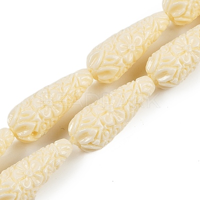 Synthetic Coral Carved Beads Strands X-CORA-C003-09-1
