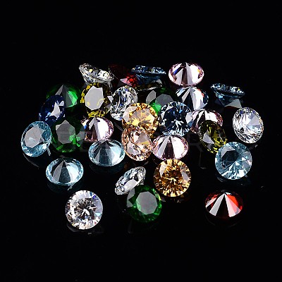 Diamond Shape Glass Rhinestone Cabochons RGLA-J007-8mm-10-1