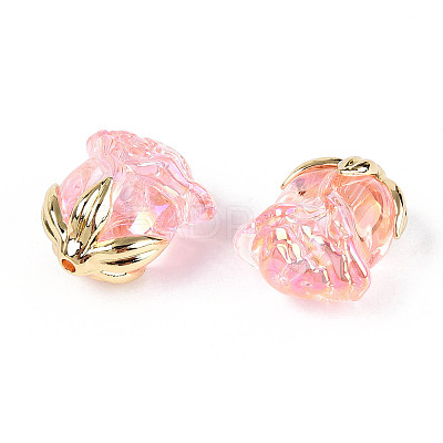 UV Plating Transparent Acrylic Beads MACR-C029-06B-03-1