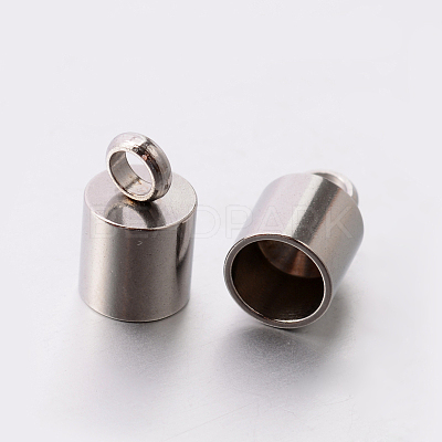 Tarnish Resistant 201 Stainless Steel Cord Ends STAS-E077-16-1