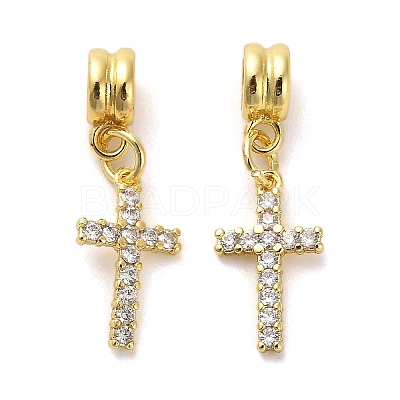 Rack Plating Brass Micro Pave Cubic Zirconia Charms X-KK-S398-08A-1