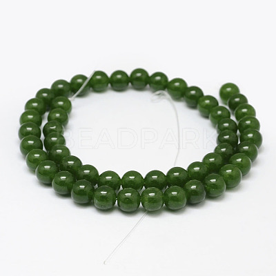 Natural TaiWan Jade Bead Strands G-F342-03-6mm-1