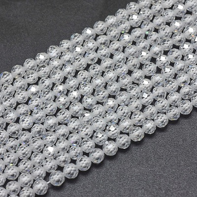 Cubic Zirconia Beads Strands G-G792-47-01C-1