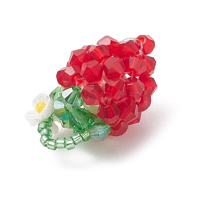 Glass Seed Beaded Pendants PALLOY-MZ01238-03-1