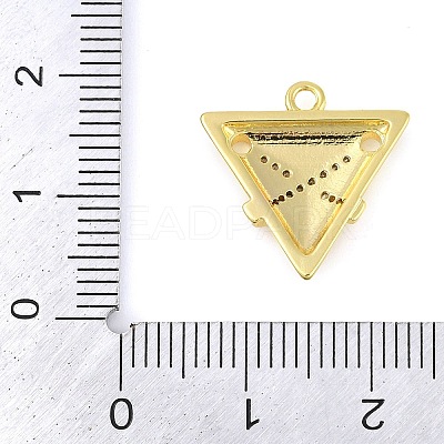 Cross Theme Real 18K Gold Plated Brass Micro Pave Clear Cubic Zirconia Pendants KK-L219-06G-04-1