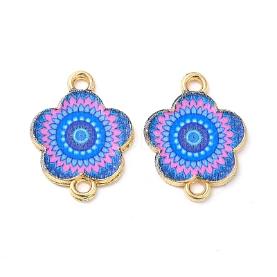 Printed Alloy Enamel Connector Charms ENAM-CJC0020-28F-1
