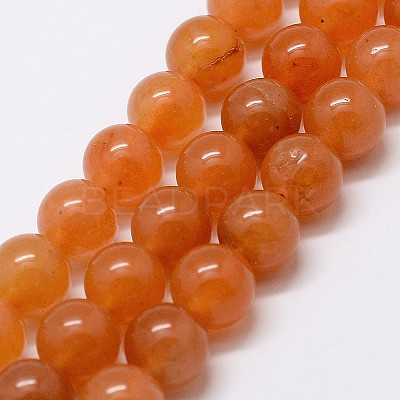 Natural Red Aventurine Bead Strands X-G-P257-03-6mm-1
