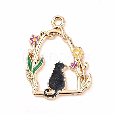 Alloy Enamel Pendants X-ENAM-M055-16G-01-1